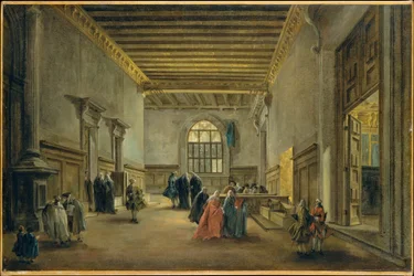De voorkamer van de Sala del Maggior Consiglio