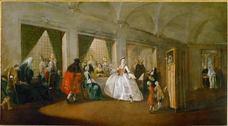 De parlatorio, het klooster van de nonnen van San Zaccaria, Venetië (olieverf op doek)