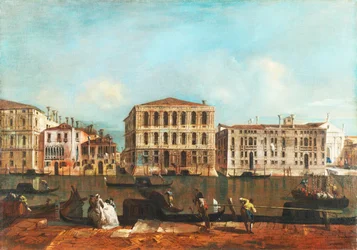 Venetië: Het Canal Grande met Palazzo Pesaro