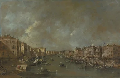 Uitzicht op het Canal Grande vanaf de Ponte di Rialto