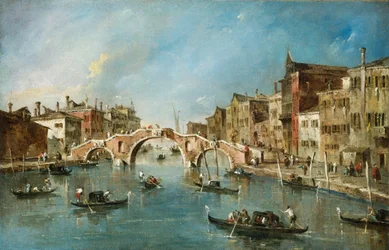 Gezicht op het Cannaregiokanaal, Venetië