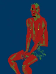 Popart-mannenfiguur