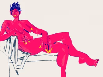 Gestileerd roze portret