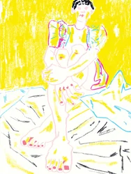 Levendig zittend figuur
