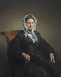 Portret van Teresa Manzoni Borri Stampa