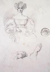 Studie voor portret van vrouw