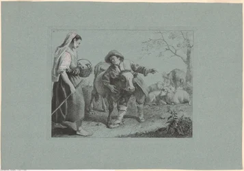 Plaat 2, uit De set van 12 pastorale scènes