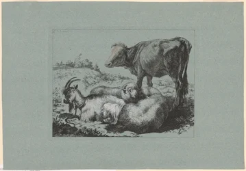 Plaat 6, uit De set van 12 pastorale scènes