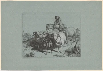 Plaat 9, uit De set van 12 pastorale scènes
