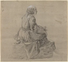Zittende Boerin