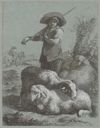 Herderjongen met schapen, 1764