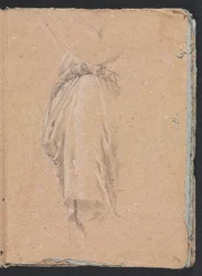 Verona Schetsboek: Draperiestudie met elleboog pagina 5, 1760