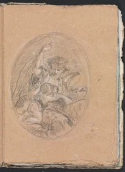 Verona Schetsboek: Figuur met kind in rondel pagina 67