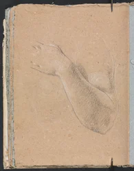 Verona schetsboek: Linkerarm en hand pagina 46, 1760