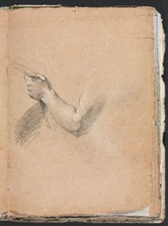 Verona Schetsboek: Linkerarm en hand pagina 75, 1760