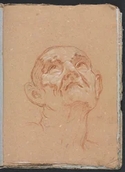 Verona Schetsboek: Mannelijk hoofd pagina 31, 1760
