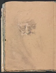 Verona Schetsboek: Mannelijk hoofd pagina 80, 1760