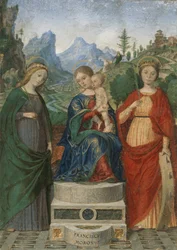 Maagd en Kind op de troon tussen de heiligen Cecilia en Catharina van Alexandrië