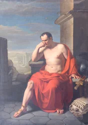 Marius zittend op de ruïnes van Carthago, Francesco Oliva
