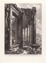 Zicht op de Deur en Peristyle van de Tempel van Vesta