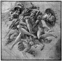 Ontwerp voor de Ulyssesgalerij, Fontainebleau, ca. jaren 1540, 1926