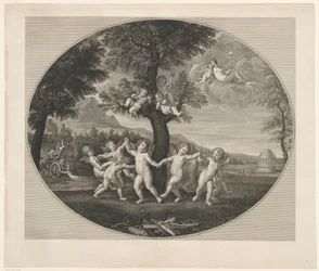 Putti dansend om een boom