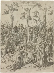 De Kruisiging met de Twee Dieven, plaat tien uit het Leven van de Maagd en Christus