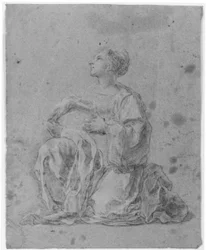 Knielende vrouw