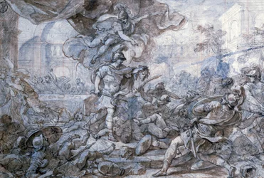 Perseus houdt het hoofd van Medusa omhoog, 18e eeuw