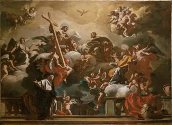 De Heilige Drie-eenheid met St. Philip Neri in Glorie, ca. 1727-1730