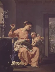 Madonna aan het naaien