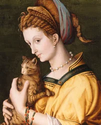 Dame met een kat, ca. 1525-30