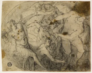 Studie voor Sint-Michiel die Lucifer Verdrijft