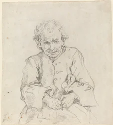 Zittende boer