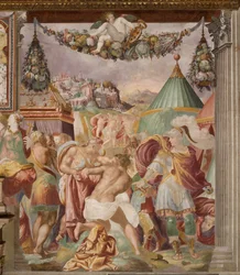 De straf van de verraderlijke schoolmeester van Falerii, ca. 1544