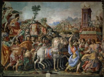 De Triomf van Marcus Furius Camillus (voor restauratie)