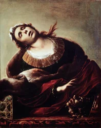 Herodias met het hoofd van Johannes de Doper: Salome overhandigt het hoofd van de heilige Johannes de Doper aan haar moeder Herodias, afgebeeld in extase. 17e eeuw, Pinacoteca Civica, Vicenza