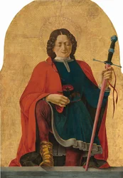 Sint Florianus, ca. 1473-1474 (tempera op populierenhoutpaneel)