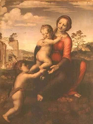 Madonna van de Bron of Madonna en Kind met de jonge St. Johannes de Doper