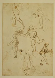 Drie kinderen;een putto ...