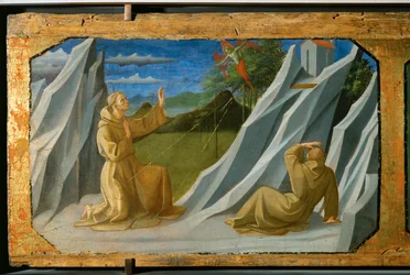Franciscus van Assissi ontvangt de stigmata Sept (olieverf op hout)