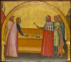 St. Johannes de Evangelist berispt de filosoof Crato, ca. 1370-1380