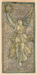 Ontwerp voor mozaïek of glas-in-lood raam ter ere van een schilder ("Palmam Qui Meruit Ferat")