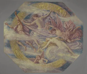 Diana en haar bedienden tussen de sterrenbeelden, ca. 1894