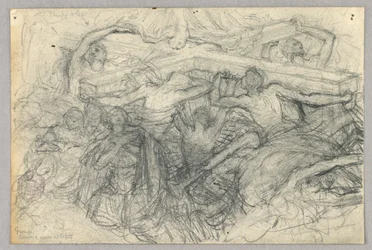 Schets van Figuren die een Kruis Dragen