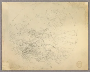 Schets van figuren in een cirkel