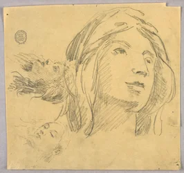 Schetsen van Drie Hoofden