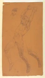 Studies voor een vliegende figuur