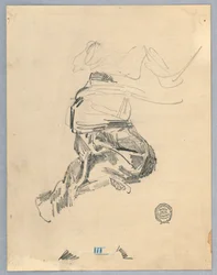 Studie van draperie