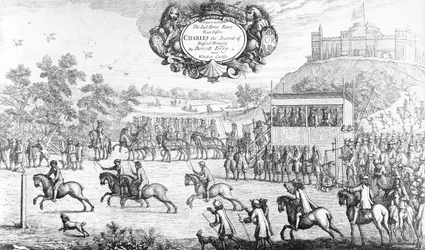 De laatste paardenrace gehouden voor Karel de Tweede van gezegende herinnering bij Dorsett Ferry, nabij Windsor Castle, 24 augustus 1684